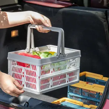 

Portable Storage Basket Foldable Car Finishing Box Organizer Household Children's Toy Box Folding Storage Boxes Laundry Baskets