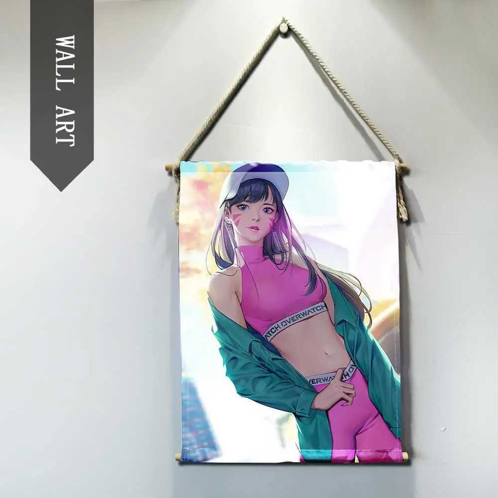 Overwatchs игра dva декоративные краски стены Искусство красоты плакат современные
