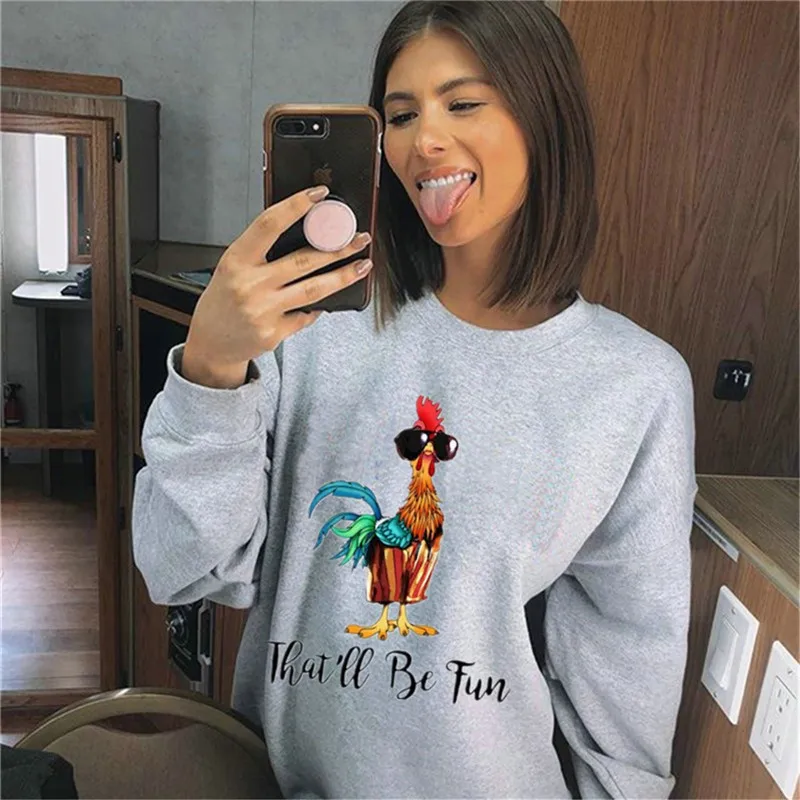 That'll Be Fun с буквенным принтом Kpop, женские толстовки, забавный большой член, в очках, графический свитшот, женская, негабаритная, Vogue, худи
