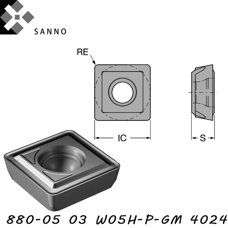 Free shipping 880-0503 05H-C-GM 1044, 880-0503W05H-P GM4024, 880-0503 W05H-P-GM 4344 coro drill inserts cnc carbide blade  tips (2)