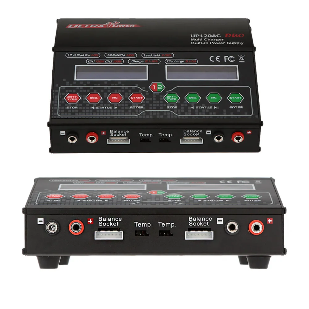 Зарядное устройство UP120AC DUO 120 Вт/120 Вт LiIo LiPo LiFe NiMH NiCD для аккумулятора зарядное