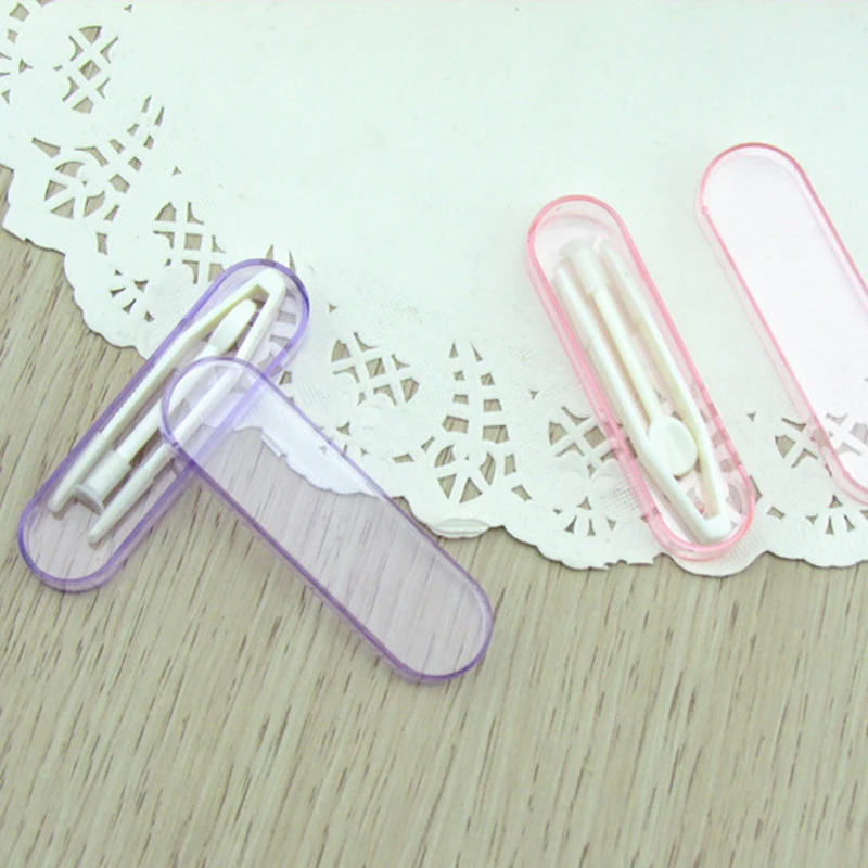 2set/Lot Colorful Tweezers and Suction Stick Contact Lenses Accessories Useful Clamps Travel for Lens Inserter Remover contact lens tools