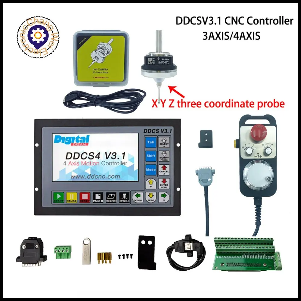 

DDCSV3.1 CNC offline motion control system motor motion controller instead of mach3 Controller+V5 anti-roll 3D probe edge finder