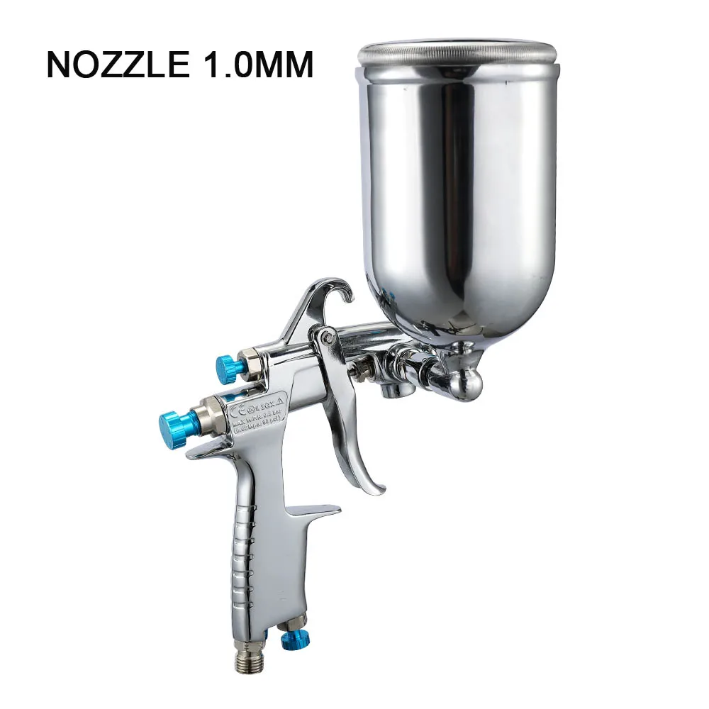 Nozzle 1.0mm Профессиональный 1,0/1,3/1,5/1,8 мм Пластик 400cc чашка пистолет-распылитель W-101 воздуха распылительный пистолет ручной пистолет распылитель W101 распылительный Воздушный пистолет-распылитель - Цвет: Nozzle 1.0mm