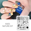 1pc Nail Art Stamping Plate Nature 037 Ginkgo biloba Pattern Stamping Plate Rectangle Template Nail Art Image Decoration Stencil 3