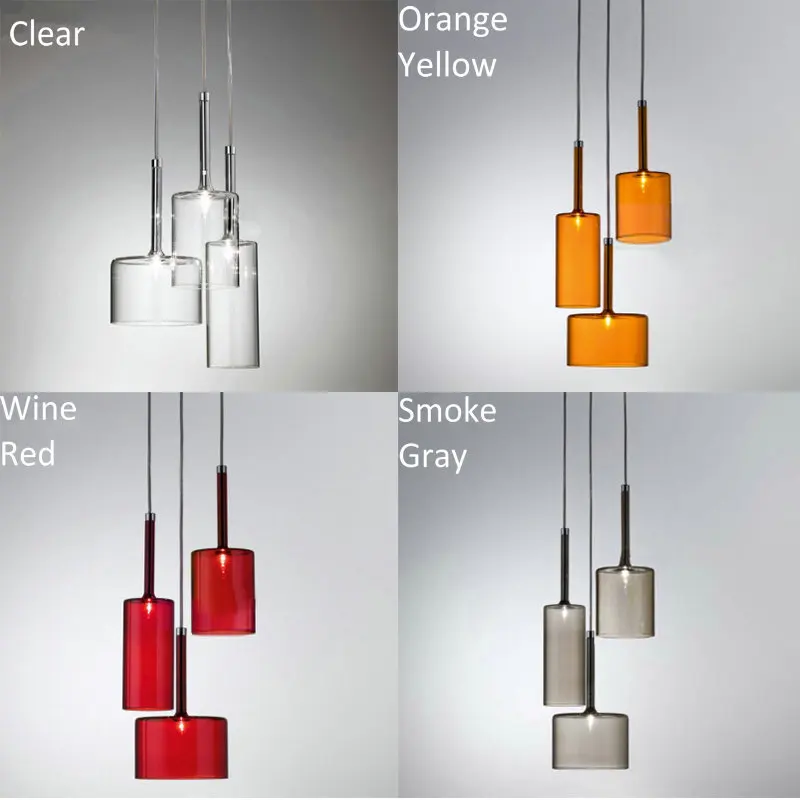Nordic Colorful Glass Chandelier Lights Living Room Dining Table Kitchen Bedroom Fixtures Warm White LED Suspension Hanging Lamp