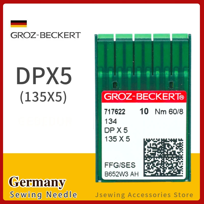 

50PCS DPX5 Groz-Beckert Sewing Machine Needles For Industrial 135X5 761505 134R JUKI BROTHER SINGER SEIKO Fit DB2-B755 B814