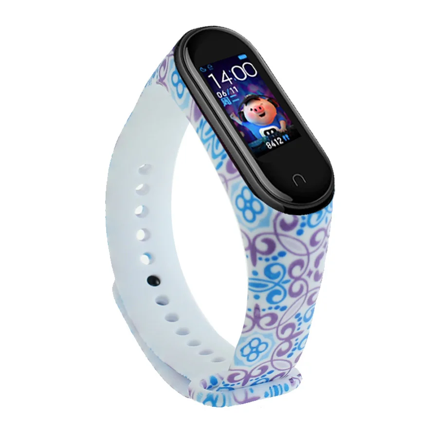 Mi Band 3 4 ремешок браслет красочный силиконовый браслет mi band 4 ремешок умный ремешок для Xiaomi mi 3 4 ремешок