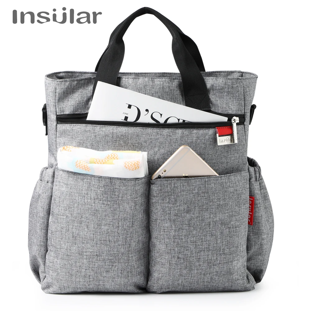

2020 Insular Modern Stylish Baby Diaper Bag Nappy Stroller Bags Waterproof Mummy Changing Bag Multifunctional Mommy Tote Bags