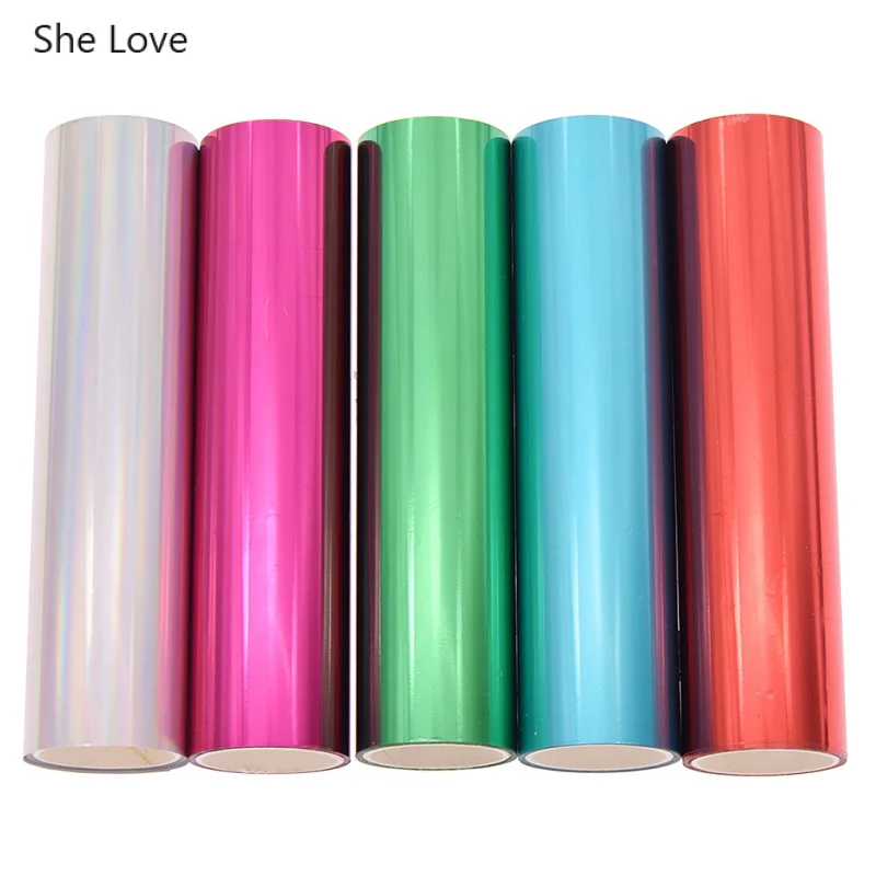 Chzimade 1Roll 3M 5M Holographic Hot Stamping Foil Paper Heat Transfer For Garment Leather Diy Handmade Crafts | Дом и сад