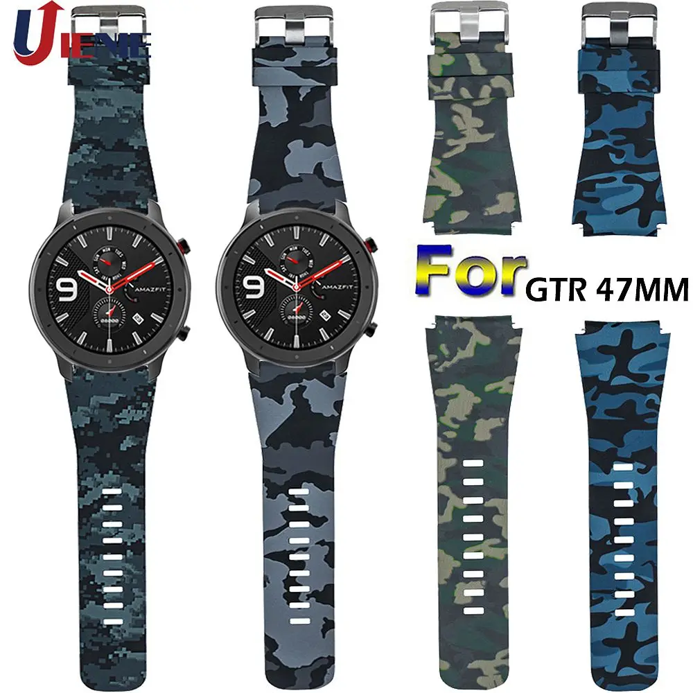 Ремешок для часов силиконовый Xiaomi Huami AMAZFIT Pace/GTR 47 мм/Stratos 3 2 2S спортивный браслет