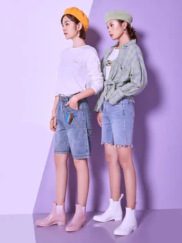 

Summer rain boots women fashion style outer wear water shoes women waterproof non-slip rain boots water boots short rubber shoes