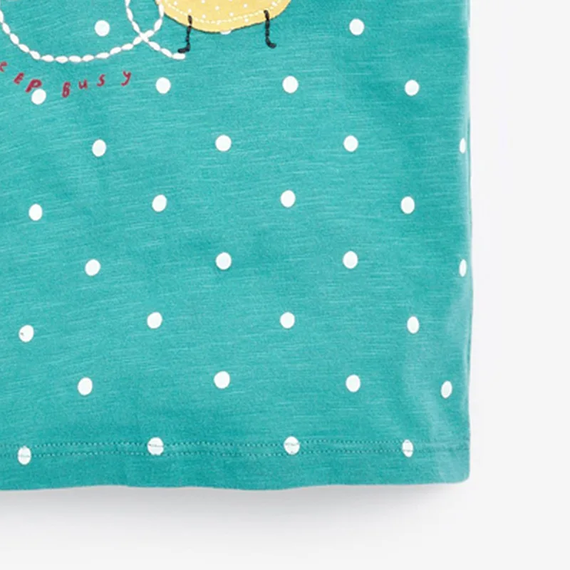 Little maven 2024 Cotton T-shirt Short Sleeves Summer Clothes with Little Bees Lovely for Baby Girls Kids 2 to 7 year 3