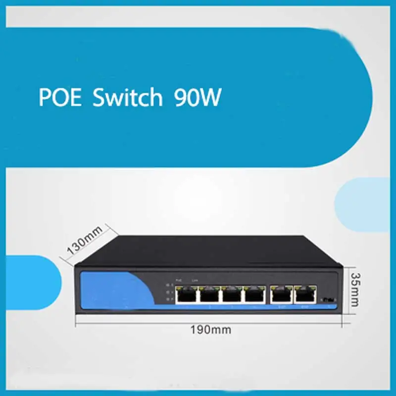 

SUNBA PoE+ Switch 4-Port 90W Built-in Power Supply 802at/af Compliant for IP Cameras