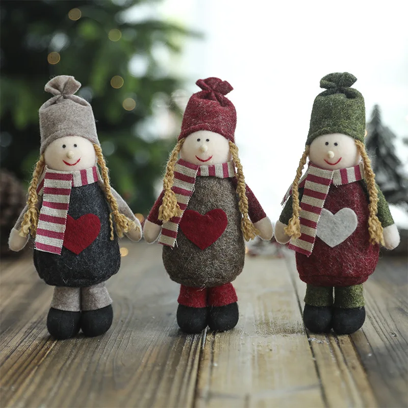 

Happy New Year Christmas Gift Girl Figures Xmas Tree Decor Ornaments Christmas Decorations for Home Natal Navidad Decorative
