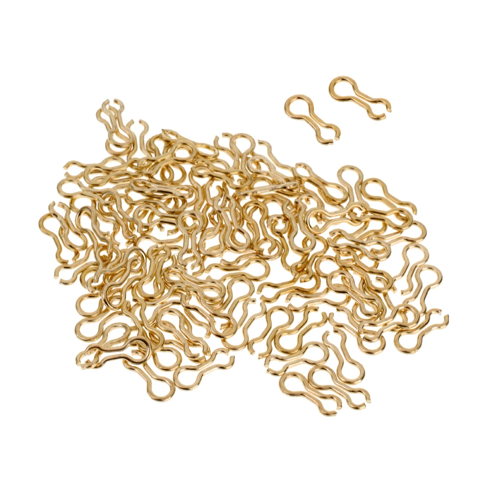 100Pcs Brass Sinker Eyes Eyelets for Lead Molds Fishing Loops Swivel Tackle