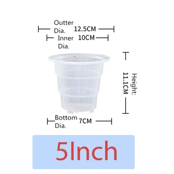 

With Holes Durable Container Flower Pot Planter Decoration Home Gardening Orchid PP Clear Mesh Desktop Succulent Gifts Fleshy