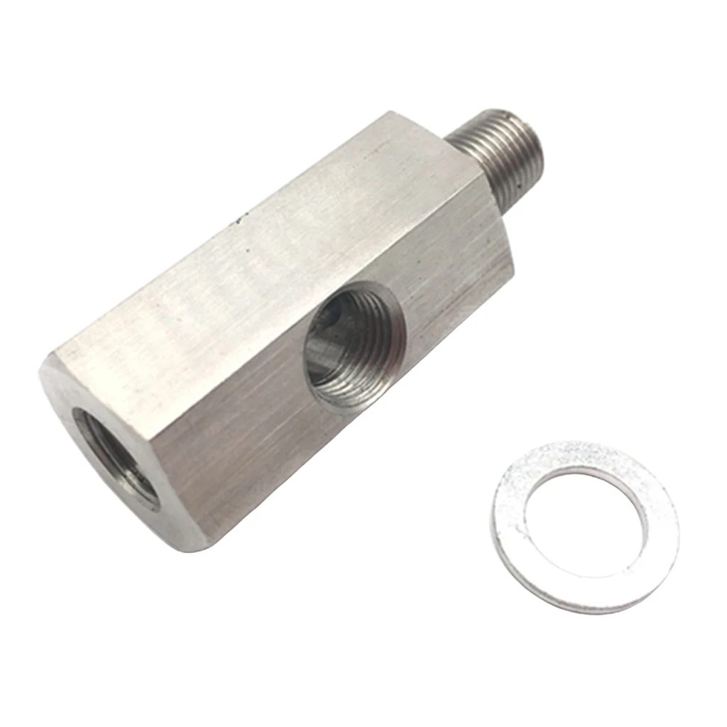 Oil Pressure Sensor 1/8''NPT Tee To NPT Adapter Turbo Supply Feed Line Gauge