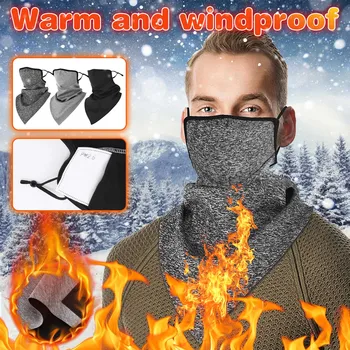

Fashion Thicken Face Mask Scarf Mascarilla Leopardo Moto Windproof Bandana Neck Gaiter Ear Loops Reusable Washable Cloth Scarf