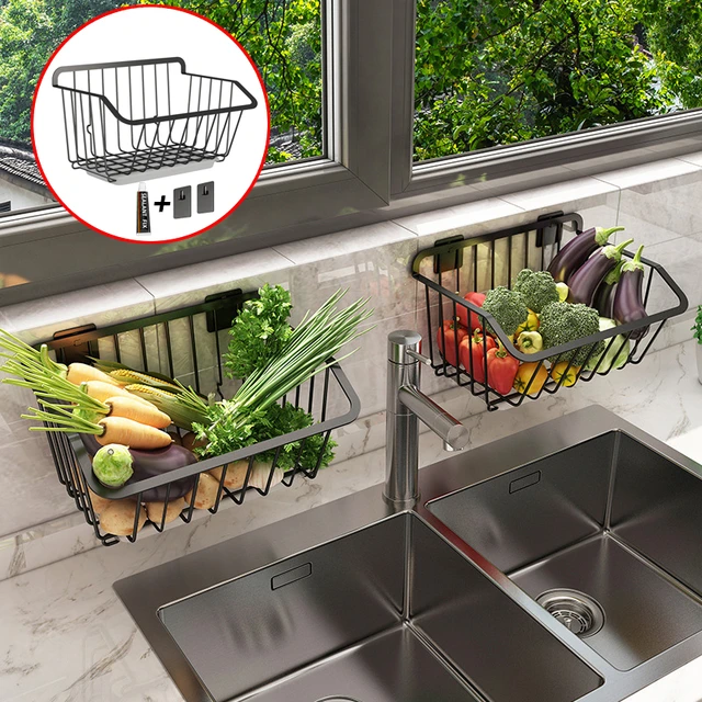 1pc Drain Rack, Stainless Steel Kitchen Basket, Home Dish Rack