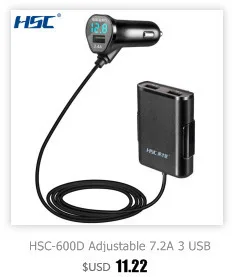 HSC YC37 Dual USB 3.1A автомобильное зарядное устройство Bluetooth MP3-плеер Быстрая зарядка поддержка для tf-карты u-диск смарт-зарядка сильная совместимость