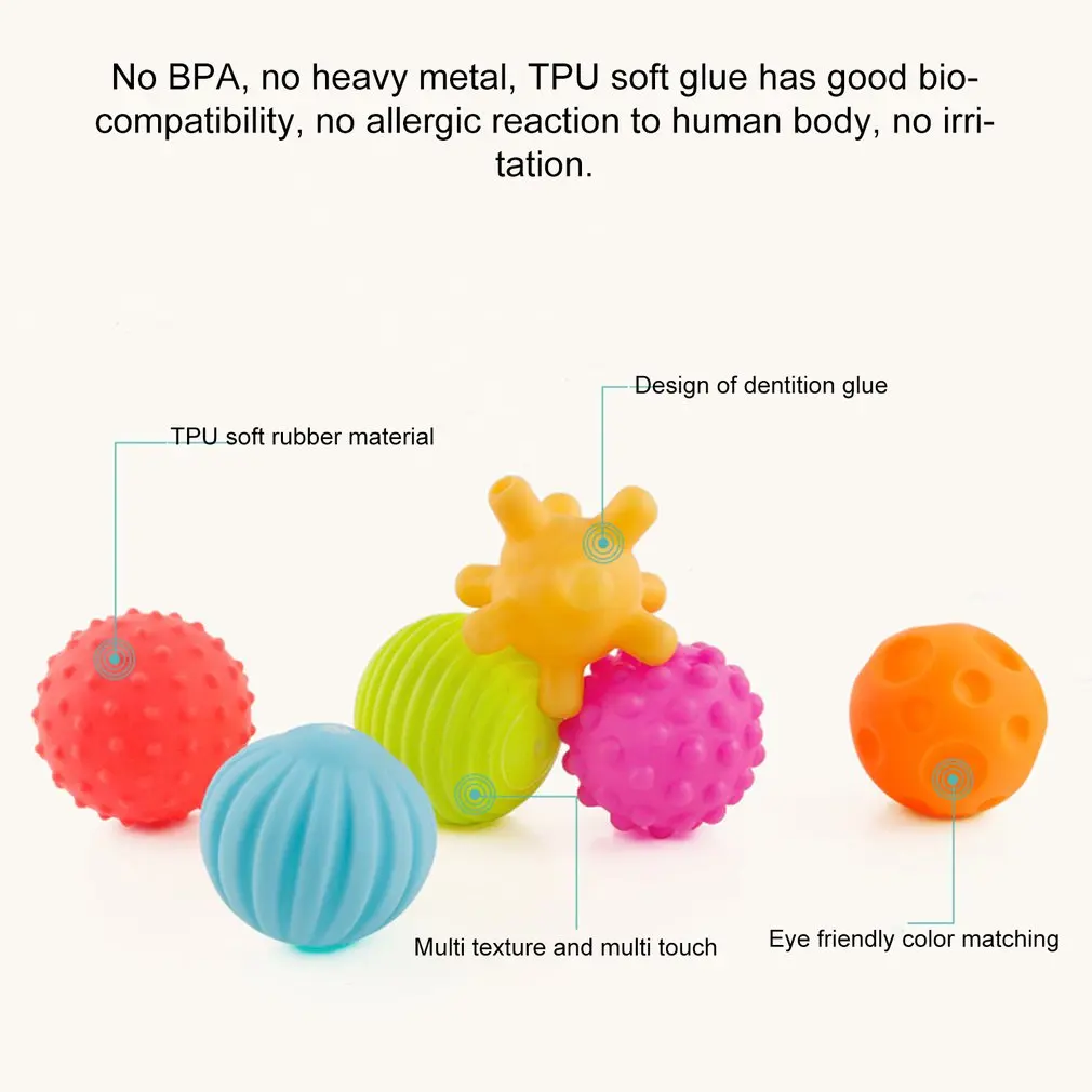 Детская игрушка ручной мяч, детская головоломка, раннее образование, тактильное восприятие, может кусать мягкий резиновый Массажный мяч