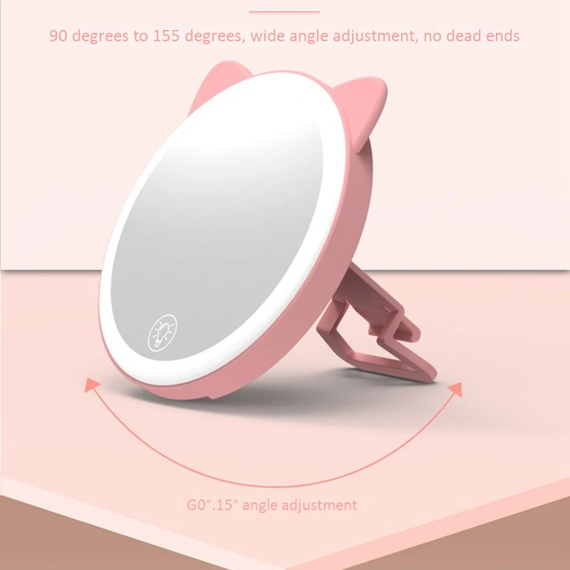 Portable Led Lighted Makeup Mirror Vanity Compact Women Pocket Mirrors Vanity Cosmetic Hand Mirror Mobile Phone Fill Light Portable Led Lighted Makeup Mirror Vanity Compact Women Pocket Mirrors Vanity Cosmetic Hand Mirror Mobile Phone Fill Light