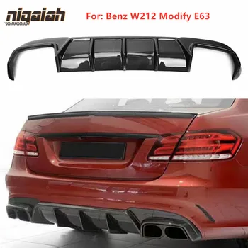 

W212 B Style Rear Diffuser for Mercedes Benz E-Class W212 Modify E63 E200 E260 E300 2014 2015 2016 Carbon Fiber Rear Bumper Lip