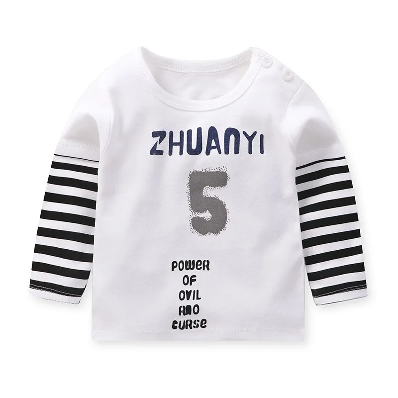 New Designer Baby T-shirt Striped Children Clothes Long Sleeve Toddler Girl Boys Clothing Kids Clothes Tops Tshirts