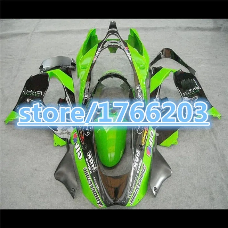 フシギセット Full Fairing Set Green Black ABS Plastic Fairings Kit For Kawasaki
