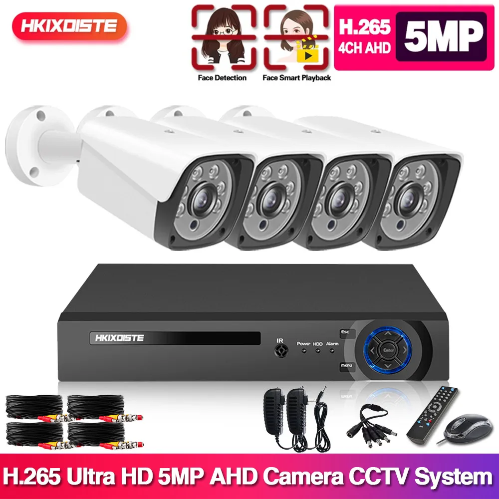 4 канала видеонаблюдения HDMI DVR шт. 1080P 5 Мп стандартная наружная погодозащищенная