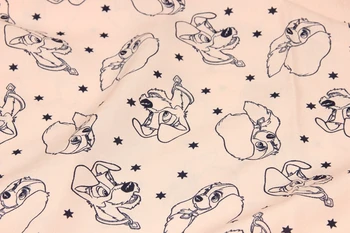 

140*50cm Cartoon dog cotton Fabric Boy baby shirt hat skirt Diy Handmade Craft Bedding Home Cloth Purse Quilt