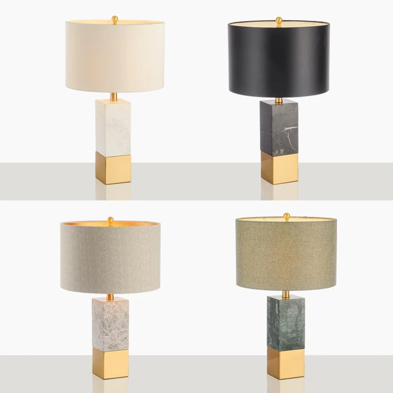 

Light Luxurious Marble Desk Lamp Continuous System Hong Kong Style Originality Arts Minimalist Designer Model House Desk Lamp