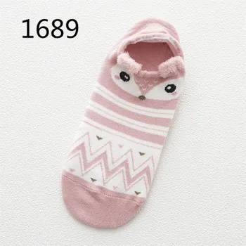 

2020 5pairs Cute Animal Cotton Slippers Women Casual Soft Funny Boat Socks Socks Female Kawaii Cat With Dog Summer Short Sock