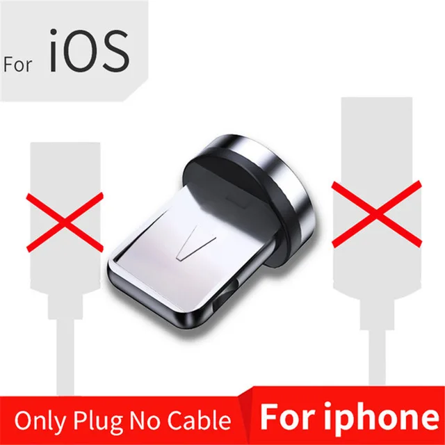 GTWIN 3M Магнитный кабель быстрой зарядки Micro Тип usb C для iPhone 11 samsung S9 магнит Зарядное устройство для передачи данных Зарядное устройство с функцией быстрой зарядки - Цвет: Only For iPhone Plug