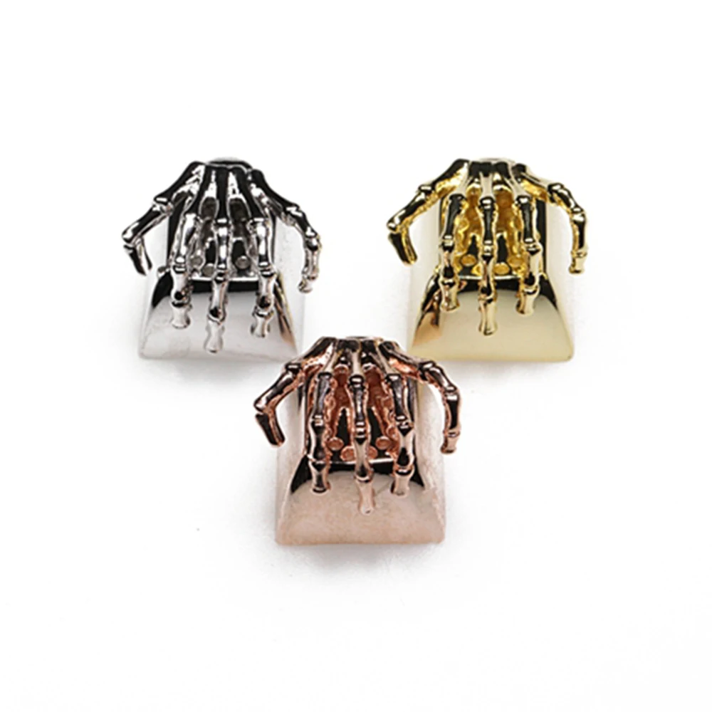 Подсветка OEM ESC Hand Bone металлический ключ колпачок для вишни выключатель MX механическая клавиатура золотистый Серебристый с розой крышка золотого цвета клавиатуры DIY