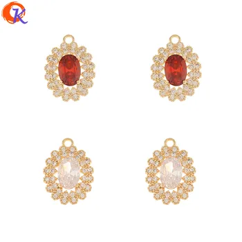 

Cordial Design 20Pcs 11*15MM CZ Pendant/Jewelry Accessories/Oval Shape/Genuine Gold Plating/Earrings Making/Hand Made/DIY Charms