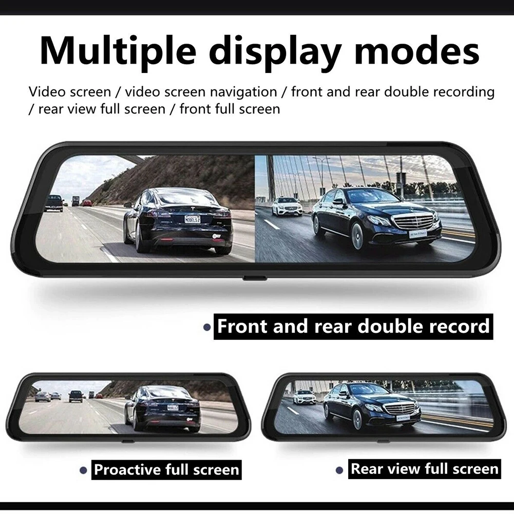 1080P Автомобильный видеорегистратор с сенсорным экраном камера заднего вида высокой четкости потоковая медиа петля запись Широкий угол движения Обнаружение вождения