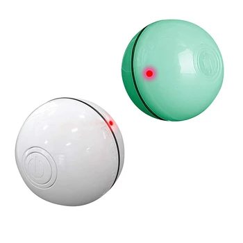 

2PCS Smart Interactive Cat Toy USB Rechargeable Led Light 360 Degree Self Rotating Ball Pets Playing Toys