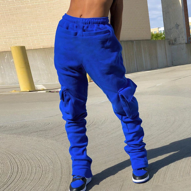 Women Sexy Ruched Stacked Cargo Pants 