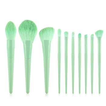 

10PCS Beauty Makeup Brushes Set Cosmetic Foundation Powder Blush Eye Shadow Lip Blend Make Up Brush Tool Kit Maquiagem