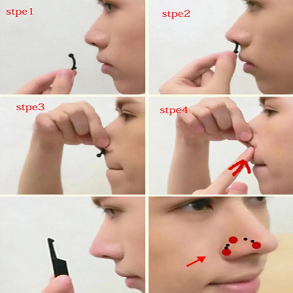 6/9Pcs Beauty Nose Clip Corrector Massage Tool Nose Up Lifting