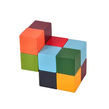 

Colorful Dragons Wagging Tail Cubic Puzzles Luban Lock Brain Teaser Kids Toy Educational Toy
