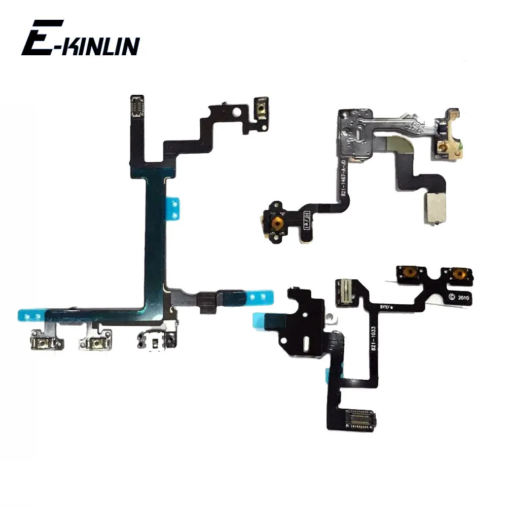 Pulsante Di Accensione E Spegnimento Interruttore Del Volume Controllo Chiave Cavo Flessibile Nastro Per Iphone 6 6S Plus 4 4S 5 5S 5C Se 2016 Parte D