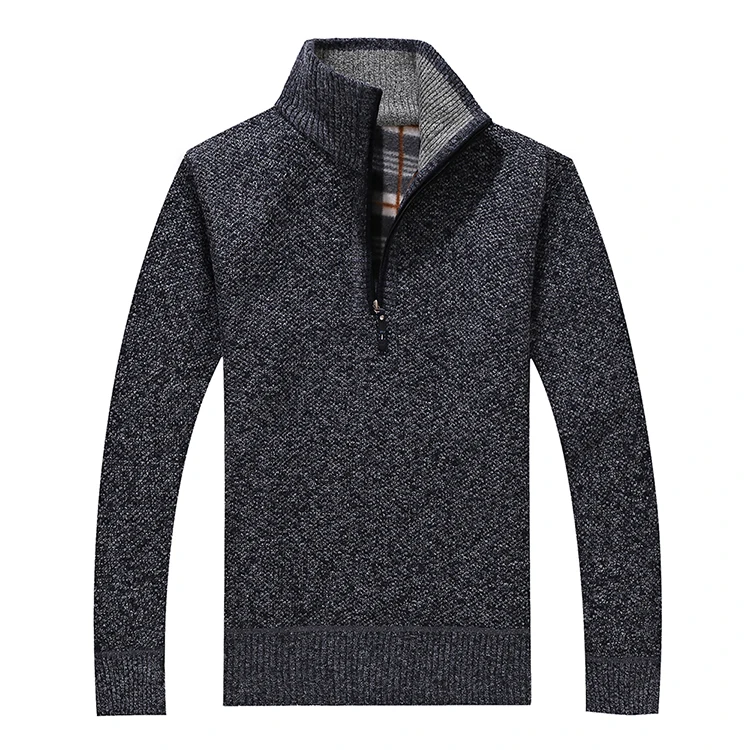 New Autumn Men's Sweater Fleece Cotton Turtleneck Sweatshirt High Quality Sweater Men Slim Fit Brand Knitted Pullovers;YA524