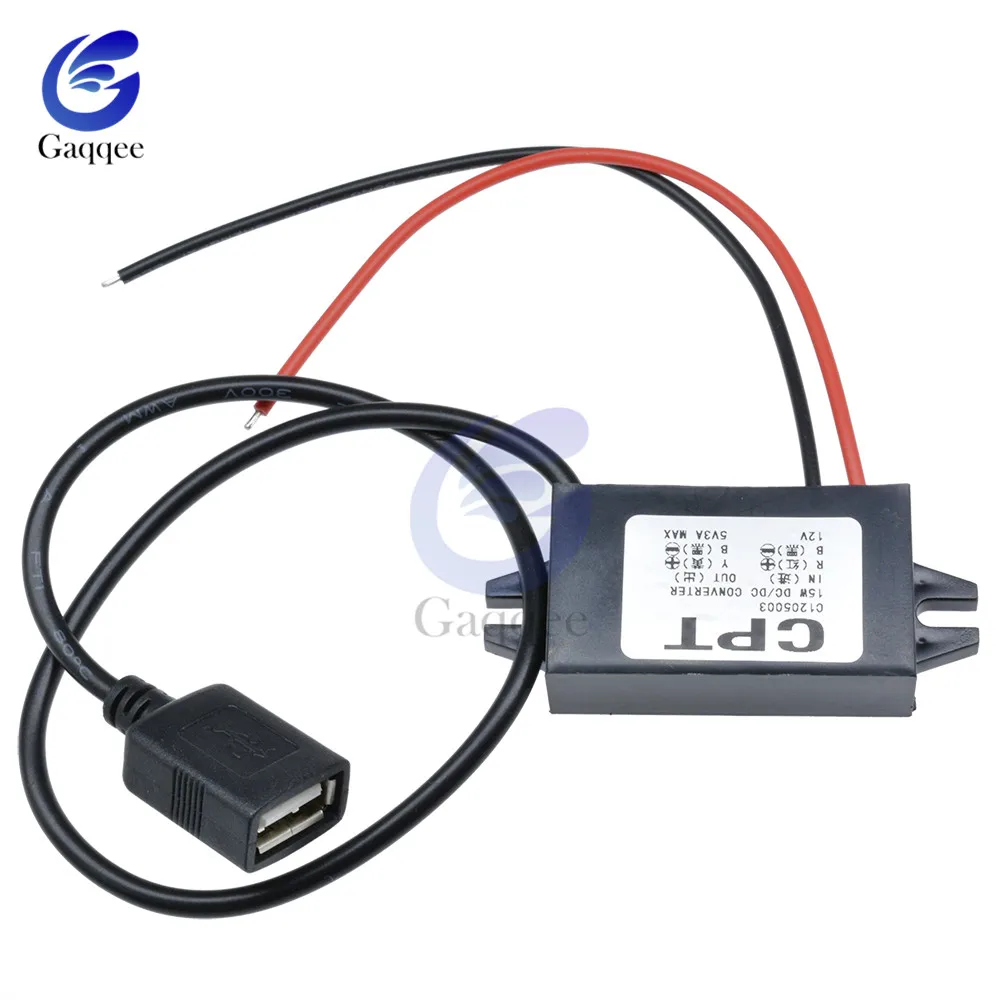 5 5 в преобразователь питания для автомобильного аккумулятора Micro Mini USB понижающее напряжение питание выходной адаптер низкая тепло авто защита