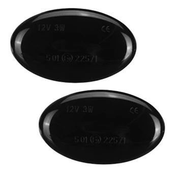 

2Pcs LED Car Side Marker Light Turn Signal Light for Mercedes-Benz Smart W450 W452 A-Class W168 Vito W639 W447 Black