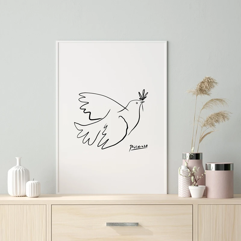 Pablo Picasso Abstract Animal Line Drawing Canvas Wall Art Print_voghion.com