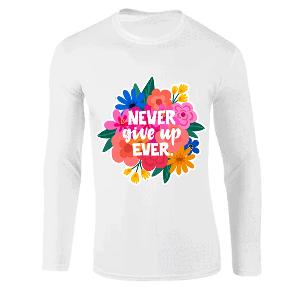

Never Give Up Liverpool T-Shirt Champions Football Madrid Final Mo 2019 Salah MenAutumn Long Sleeve T Shirt Slim Fit Tshirt