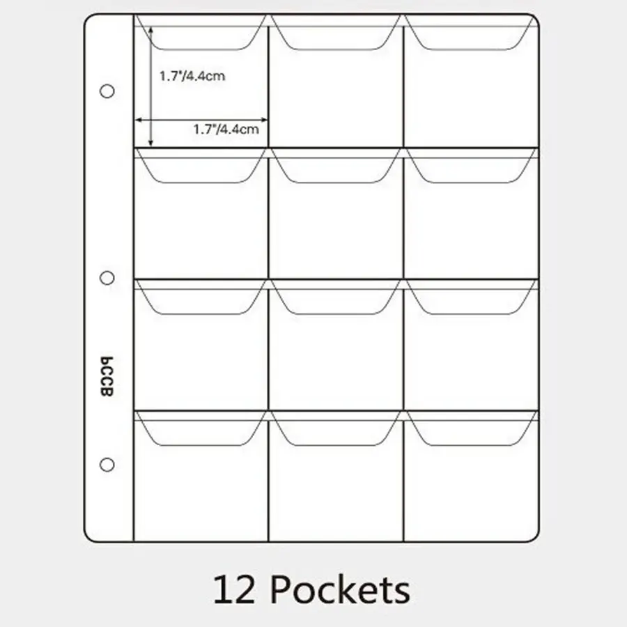 Coins Album Pages 42 Pocket Album Sleeves Pages Postage Stamp tokens Commemorative Coin medallions badges Collection 10PCS/Lot